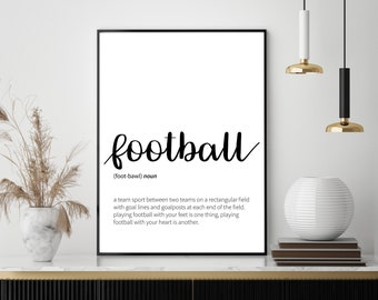 Valentinstag Geschenk für Freund, Valentinstag Geschenk für ihn, Valentinstag Geschenkideen, Fußball Definition Druck, Fußball Geschenk für Ehemann