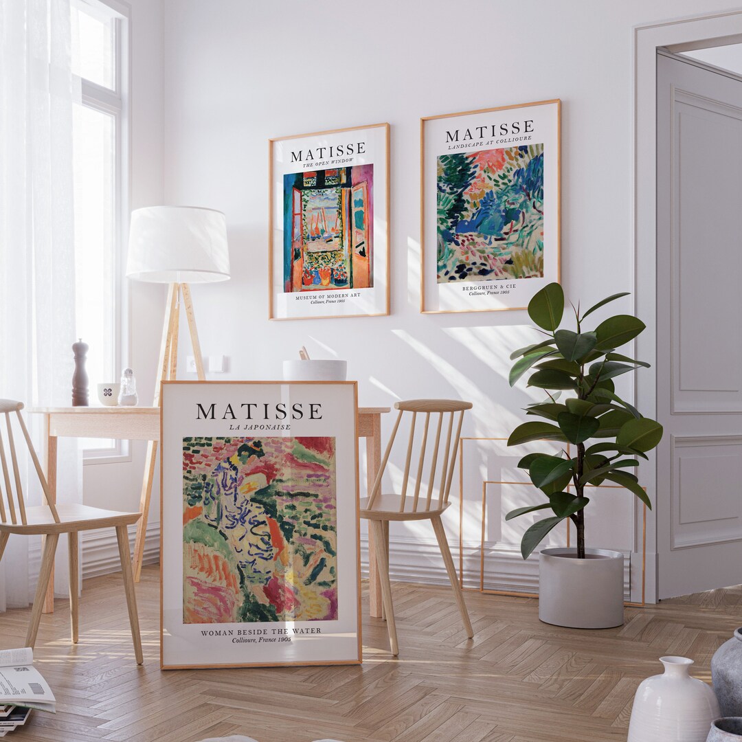 Henri Matisse Wall Art Set of 3 Prints, Abstract Home Decor, Matisse ...
