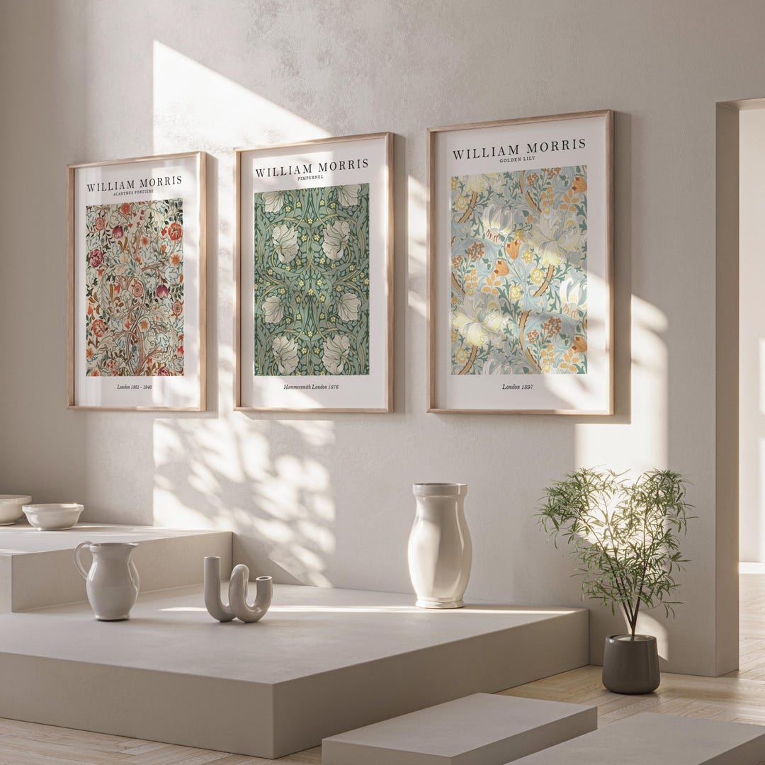 William Morris Set of 3 Art Prints, William Morris Print, William ...