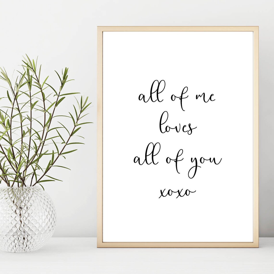 All of Me Loves All of You Lyrics Wall Print Wall Art Print Etsy