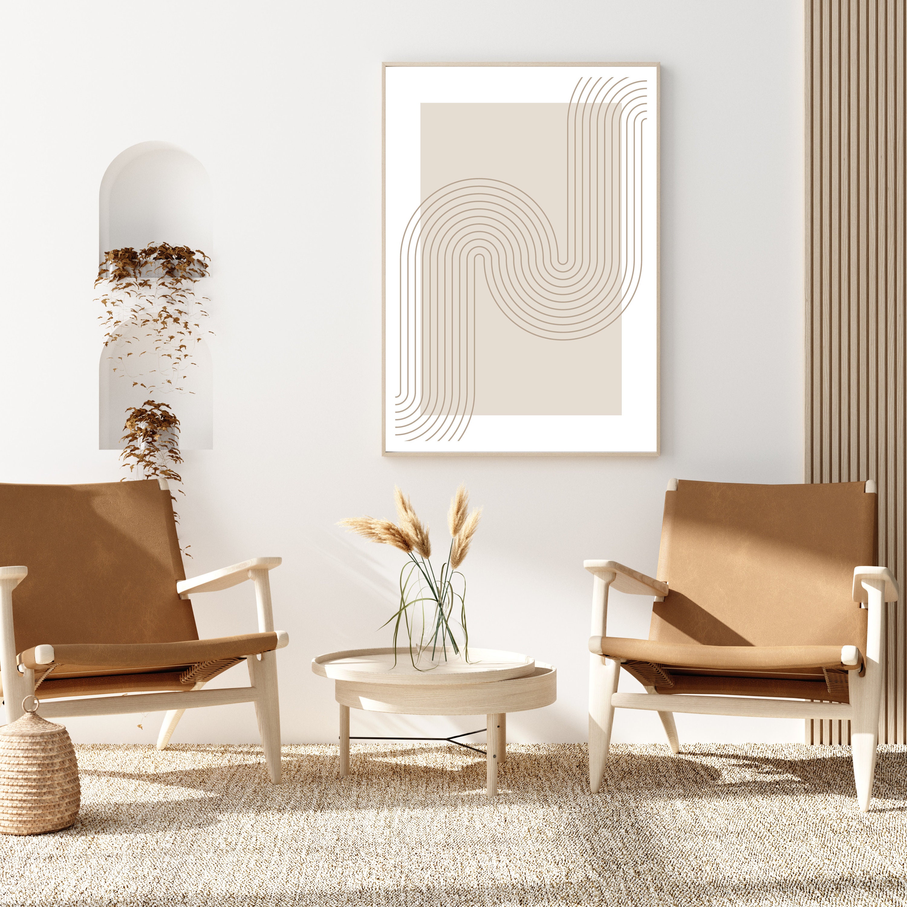 Beige Wall Art Prints in Set of 3 Minimalist Style Neutral - Etsy UK