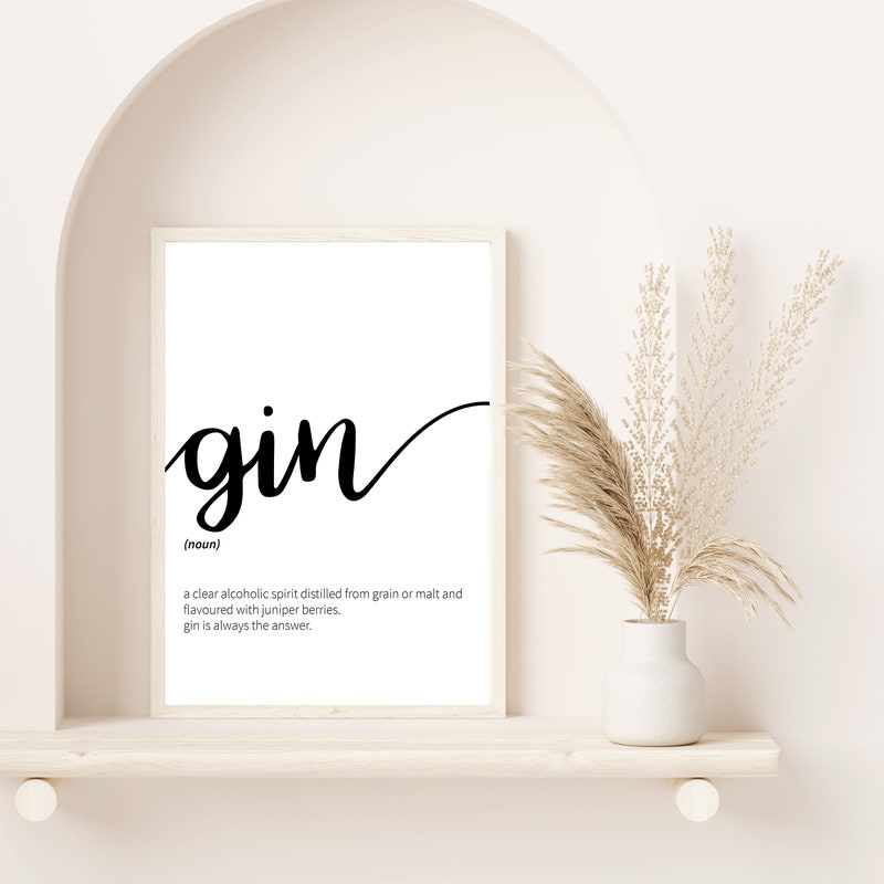Gin Definition Etsy UK