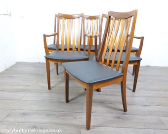Set of Six G Plan Dining Chairs inc Carvers