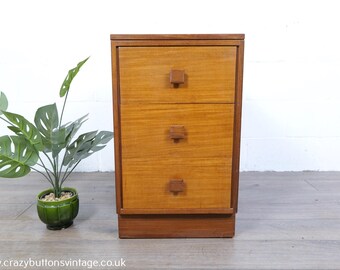 Danish Mid-Century Teak 3 Drawer Bedroom Chest