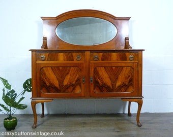 Antique Edwardian Mirror Backed Sideboard Etsy