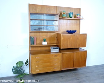 Danish Teak PS System Modular Shelving Wall Unit