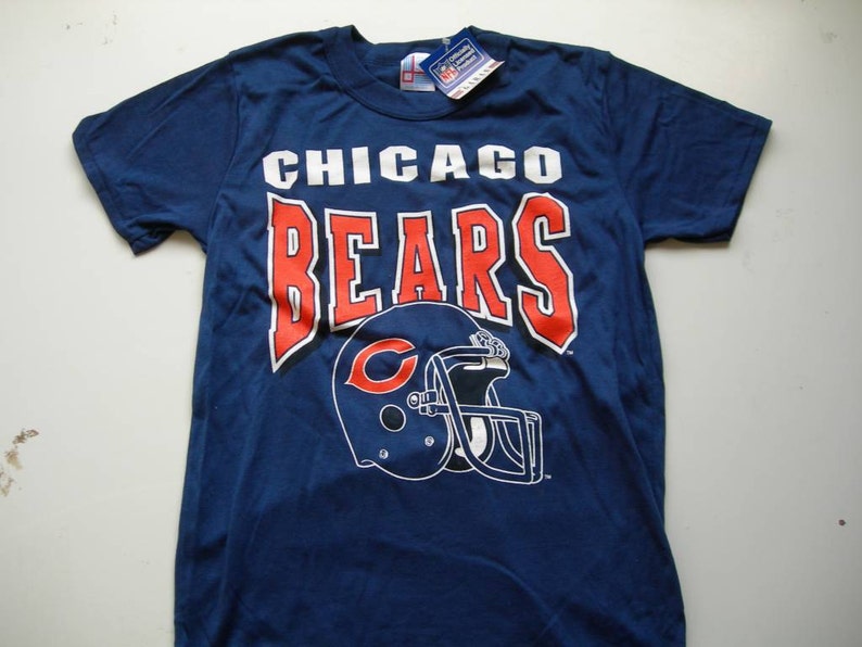 Chicago Bears vintage nfl football printed t shirt by Garan made in the USA new with tags image 5