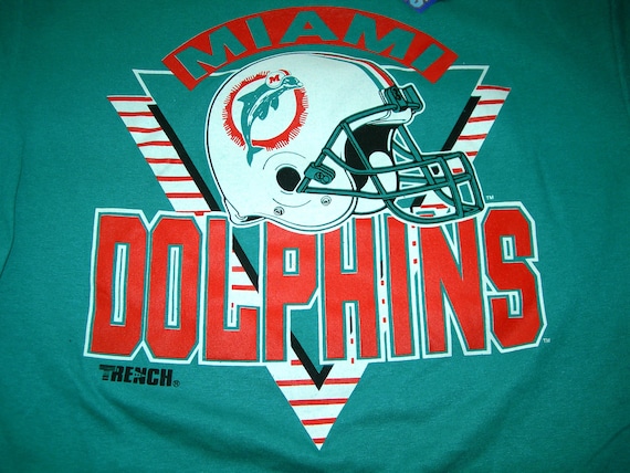 Miami Dolphins Vintage Nfl Football T Shirt by Trench Made in 