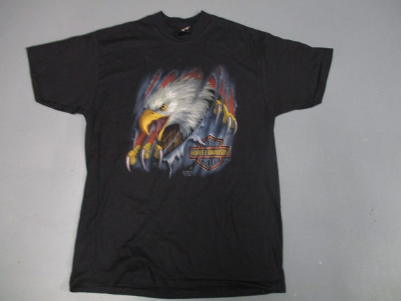 Vintage Harley Davidson T Shirt  Eagle Claw Shred… - image 5