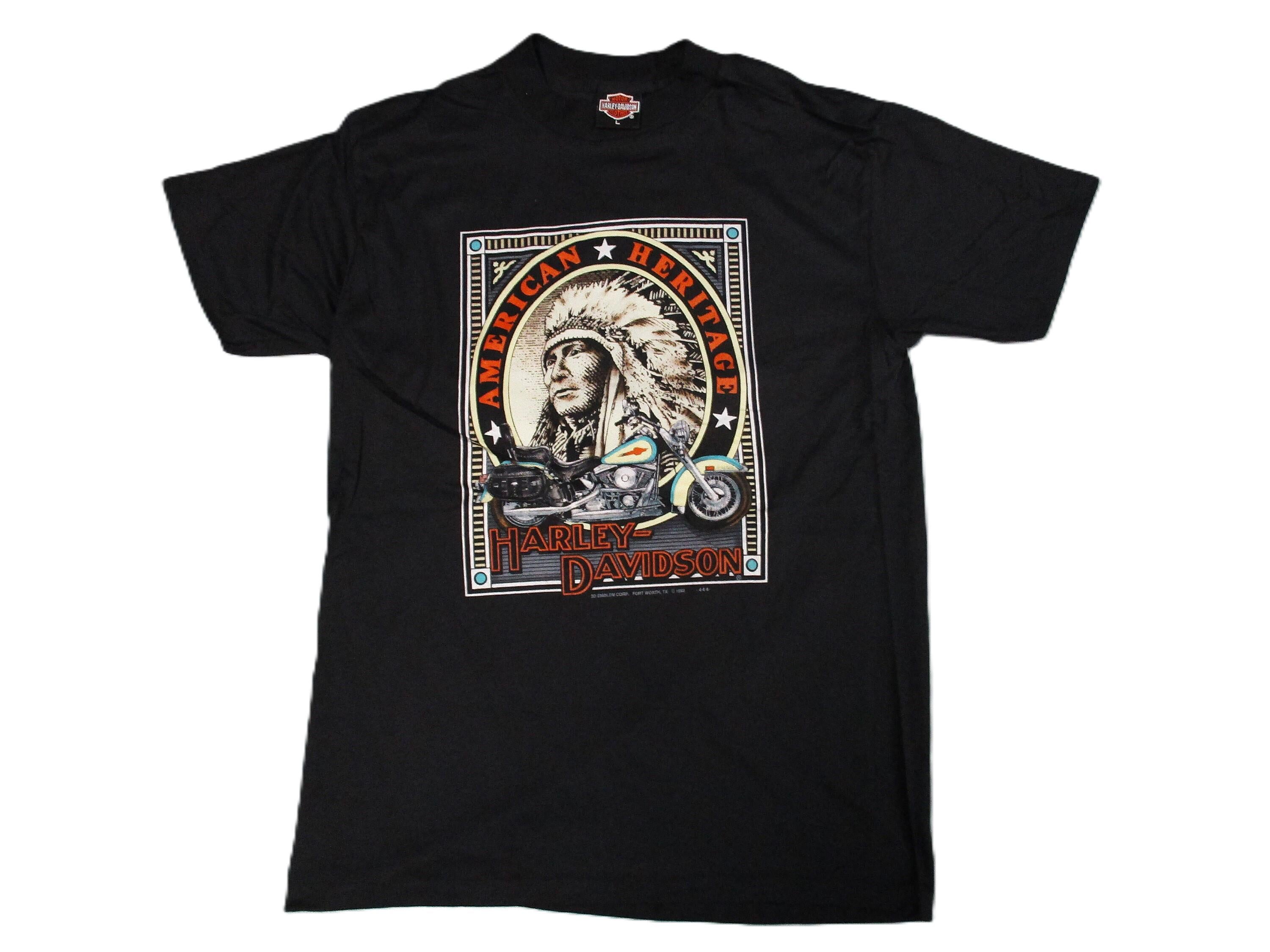 90s USA製 ハーレーダビッドソン インディアン バイソン Tシャツ HD 希少 90s USA製 ハーレーダビッドソン tシャツ イーグル LARGE
