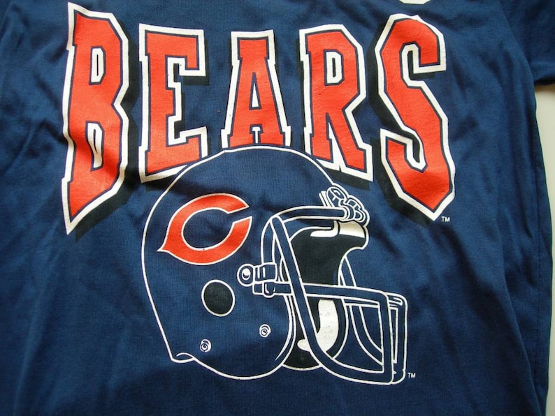 Chicago Bears vintage nfl football printed t shirt by Garan made in the USA new with tags image 1