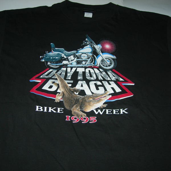 Daytona beach bike week 1995 Harley Davidson Vintage T shirt  new without tags made in USA size x-large