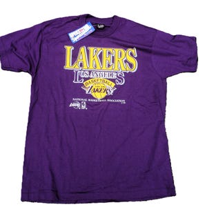 Los Angeles Lakers basketball nba vintage t shirt by Spectator Sportswear (Trench) made in the USA 1993   x-large new with tags