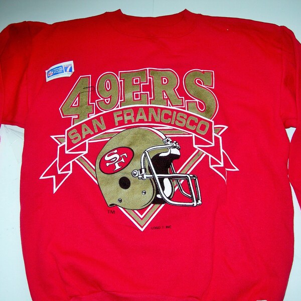 Vintage San francisco 49 ers  NFL football sweatshirt by LOGO7 made in the USA New with sticker  officially licensed product