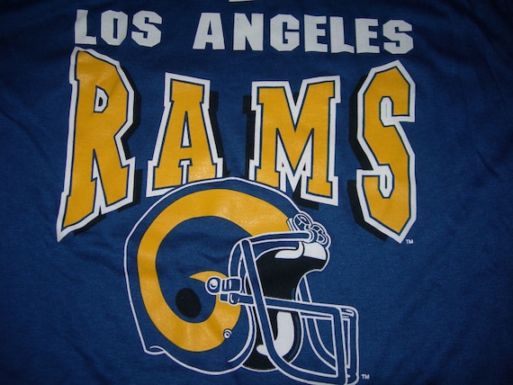 workingclassrebel Los Angeles Rams NFL Football Vintage NFL Printed T Shirt by Garan Made in The USA Big Sizes New with Tags deadtock