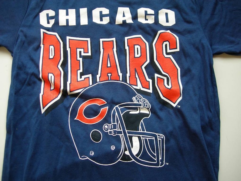 Chicago Bears vintage nfl football printed t shirt by Garan made in the USA new with tags image 3