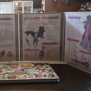 Dungeon Master DM Cheat Sheet DM Screen Print Outs Dungeons & Dragons Quick Reference 5E PDF Printable Cute Pastel Pink Purple Kawaii 4 Page