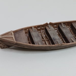 Miniature Row Boat for Dungeons & Dragons Hand Painted