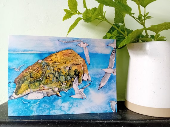 Steep Holm Greetings Card