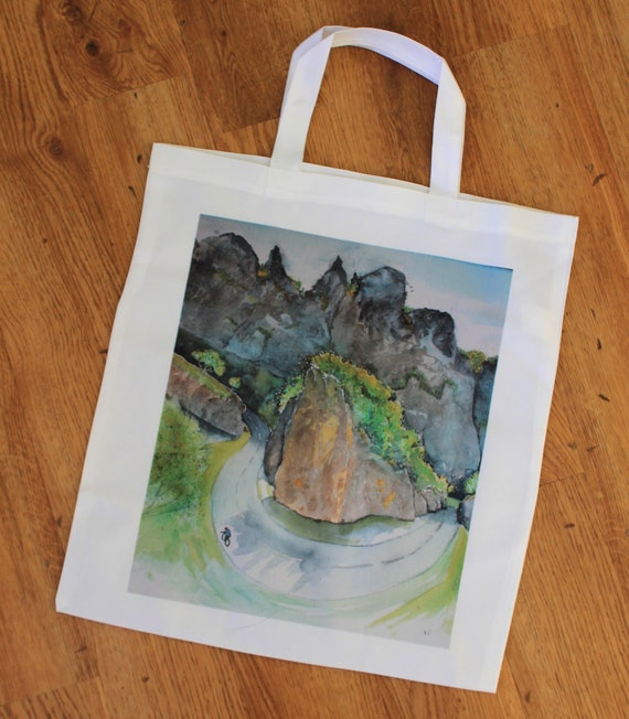 Cycling Up The Gorge Reusable Bag
