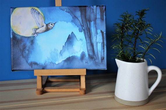 Barn Owl and Harvest Moon