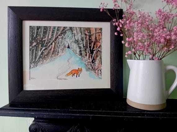 Snowy Encounter (watercolour original)