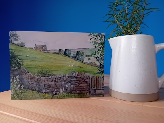 Stone Walls and Sheep Greetings Card