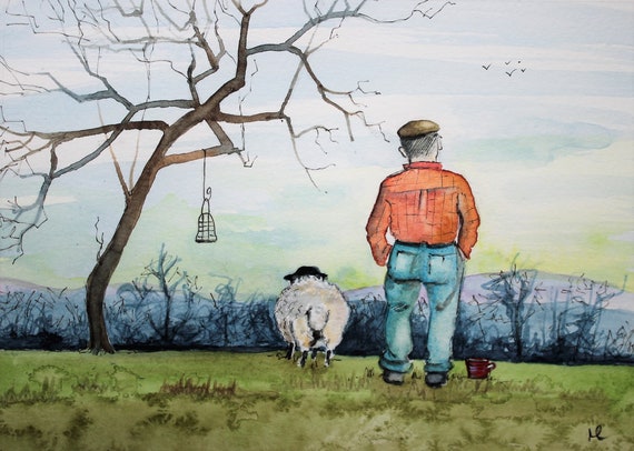 Enjoying the View (print)