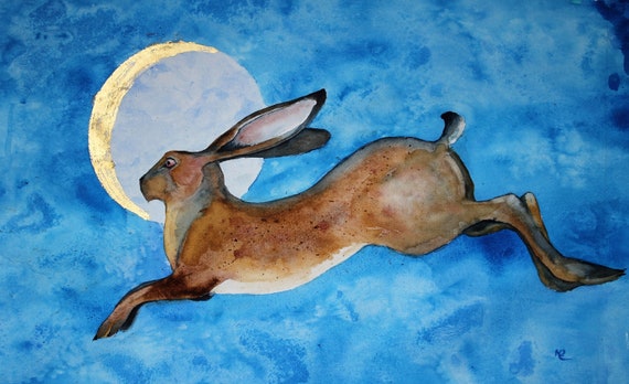 Moon Hare (print)