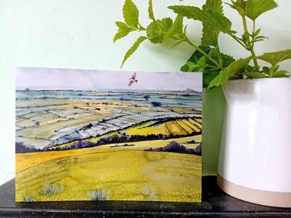 Skylark above the Mendips Greetings Card