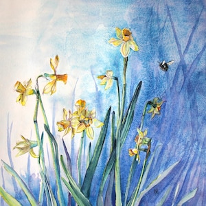 Frühling (Aquarell Original)