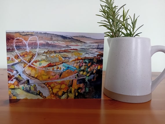 Skywriting Over Bristol Greetings Card