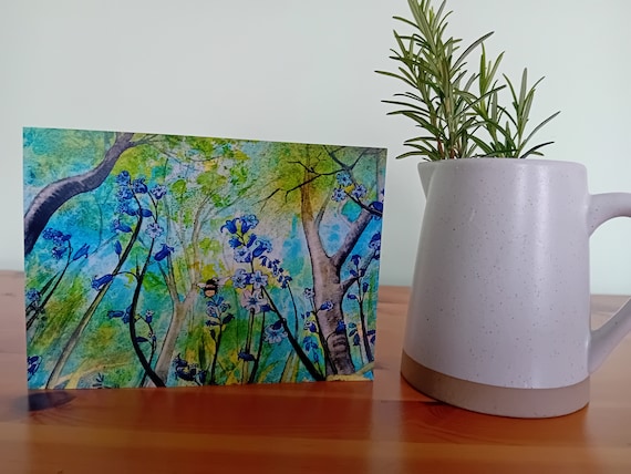 Buzzing Through The Bluebells Greetings Card