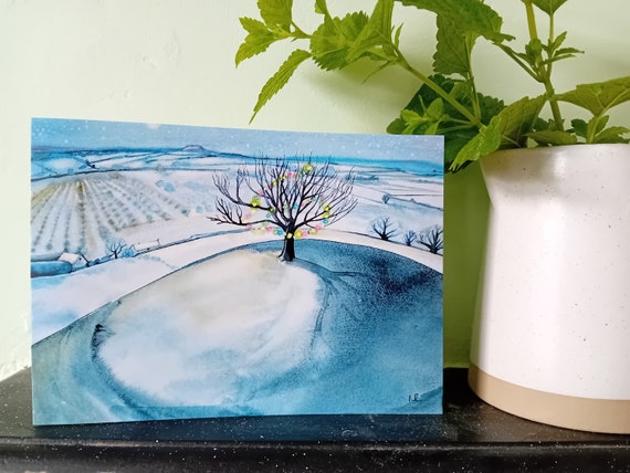 Orchard Lights (Burrow Hill) Greetings Card
