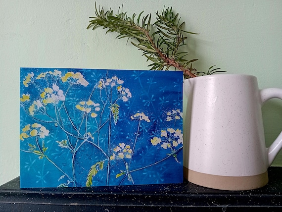 Cowparsley and Goose Grass Greetings Card