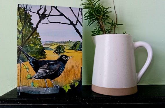 Avalon Blackbird Greetings Card