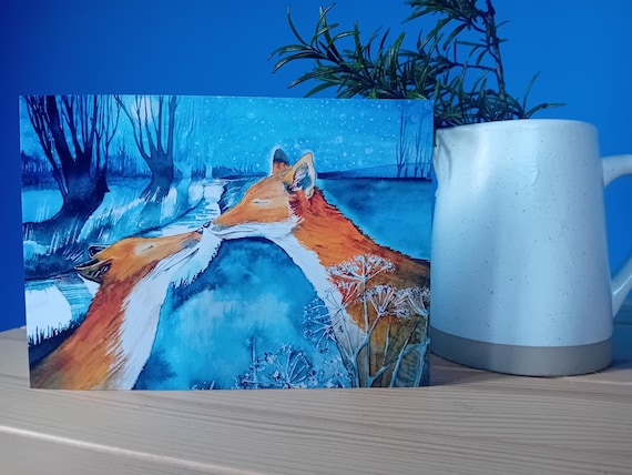 Moonlit Kiss Greetings card