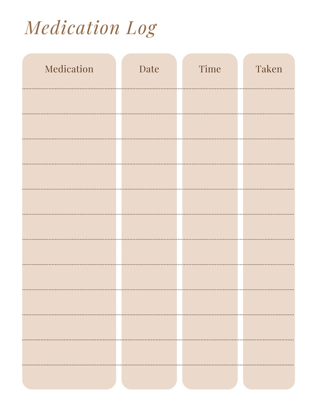 Pilltrackermedorganizerpillplannerrxtrackerpillplanmedlog - Etsy