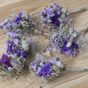 Rustic boutonniere, Boho Boutonniere, Dried flower Boutonniere, Boutonnières for man, many colors. image 6