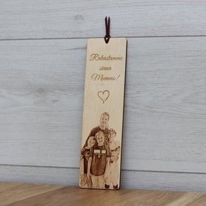 Marcador de madera personalizado, Marcador personalizado, marcadores, regalo para ella, abuela, abuelo, Regalos de cumpleaños, con su foto. imagen 5