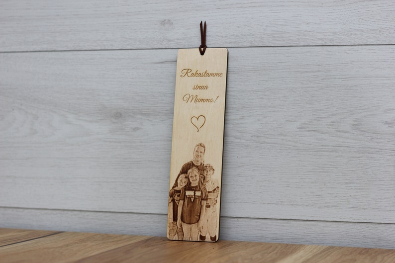 Personalized wooden bookmark, Custom bookmark, bookmarks, gift for her, grandmother, grandfather, Birthday Gifts, with your photo. image 5