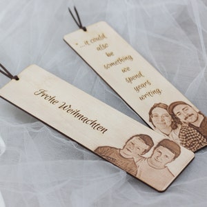 Personalized wooden bookmark, Custom bookmark, bookmarks, gift for her, grandmother, grandfather, Birthday Gifts, with your photo. image 7