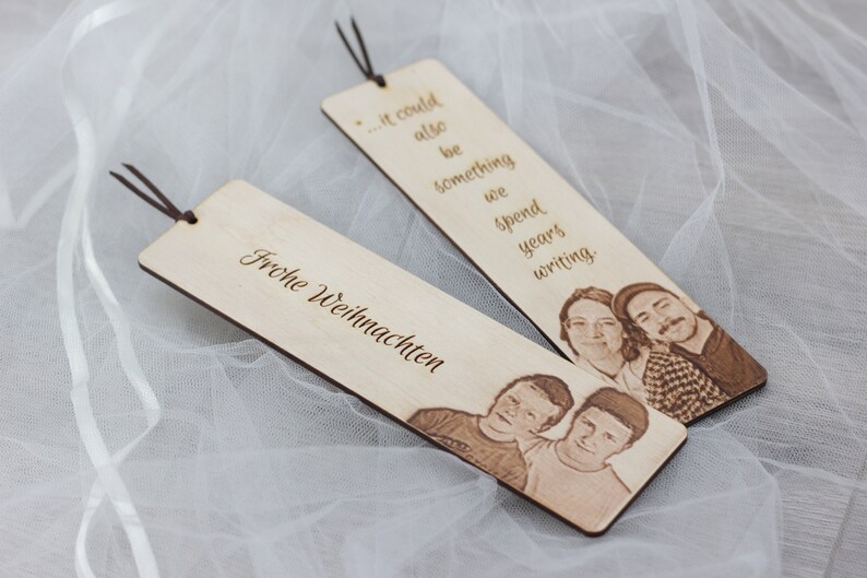 Personalized wooden bookmark, Custom bookmark, bookmarks, gift for her, grandmother, grandfather, Birthday Gifts, with your photo. image 7