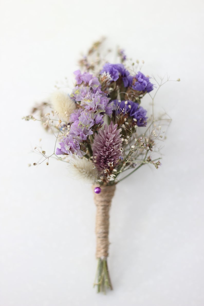 Rustic boutonniere, Boho Boutonniere, Dried flower Boutonniere, Boutonnières for man, many colors. image 2