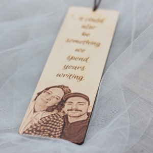 Personalized wooden bookmark, Custom bookmark, bookmarks, gift for her, grandmother, grandfather, Birthday Gifts, with your photo. image 6