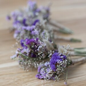 Rustic boutonniere, Boho Boutonniere, Dried flower Boutonniere, Boutonnières for man, many colors. image 3