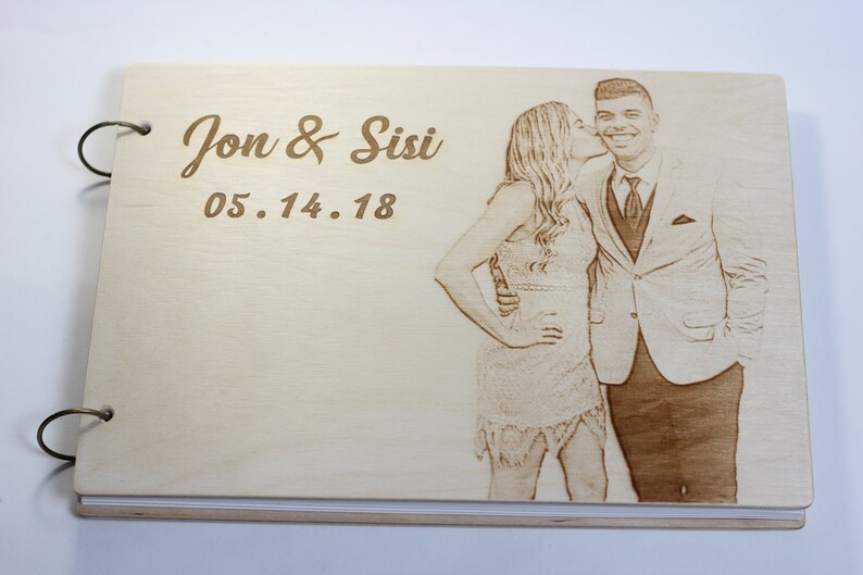 Custom Photo Album Wood Photo Album Engraved Photo Album Etsy