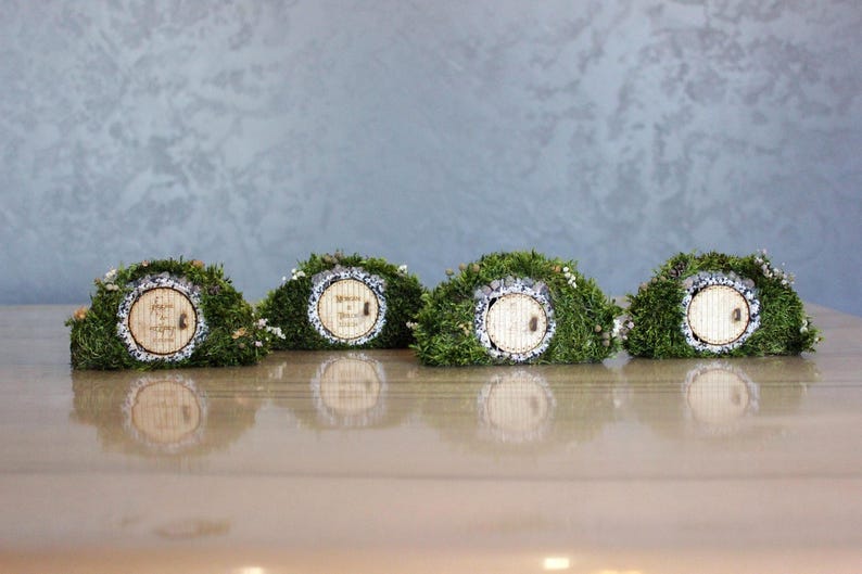 Natuurlijke schoonheid van ringdozen, houten ringdozen, rustieke ringdrager, buitenbruiloft, fantasiehuwelijk, huis van de ringen, aanzoeksringdoos afbeelding 4