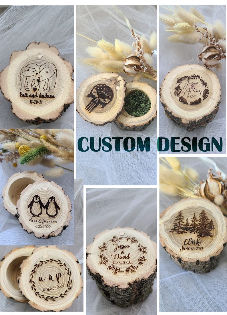 Ring Box,Ring holder,Wedding Ring Boxes,Ring Bearer,wood ringbox,ring box wedding,ring bearer box, image 2