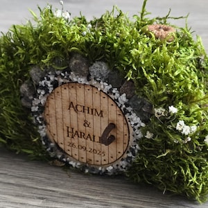 Natuurlijke schoonheid van ringdozen, houten ringdozen, rustieke ringdrager, buitenbruiloft, fantasiehuwelijk, huis van de ringen, aanzoeksringdoos afbeelding 12